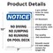 Signmission No Diving No Jumping No Running, 7 in W x Rectangle, Aluminum OS-2PACK-NS-A-710-V-14483 - alternate 4